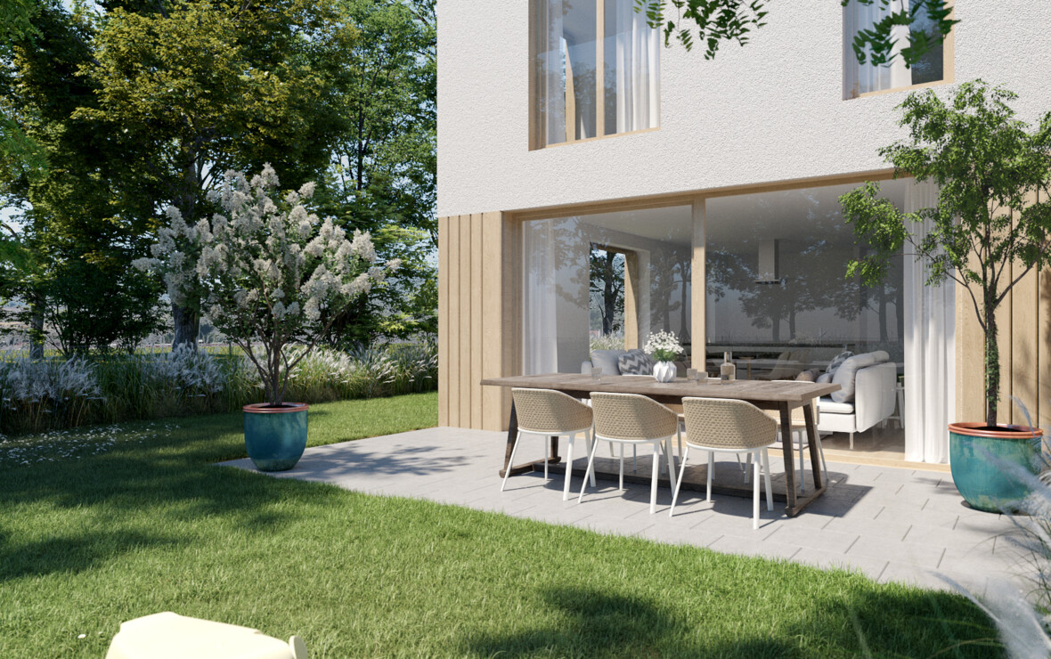 190524 Rhomberg Duett Terrasse mit Elefanten-Deko im Vordergrund 190524 Rhomberg Duett Terrasse mit Elefanten-Deko im Vordergrund