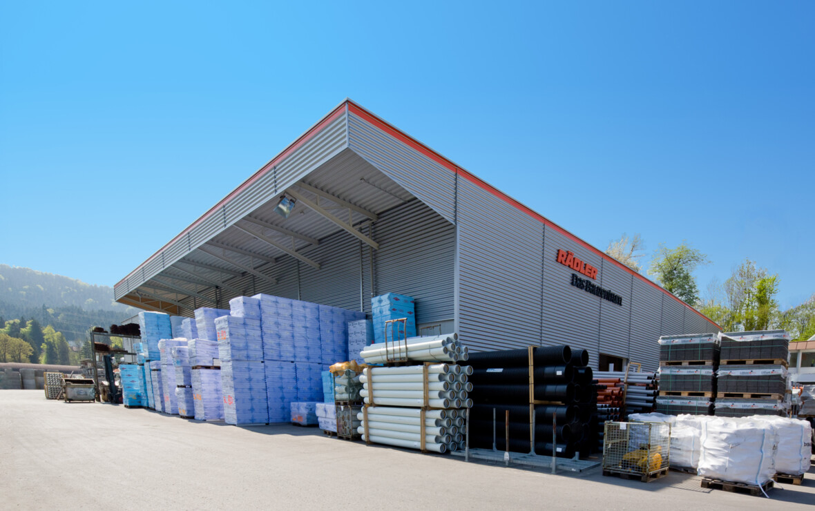 Hallenzubau Rädler Wolfurt Aussenansicht Hallenzubau Rädler Wolfurt Aussenansicht
