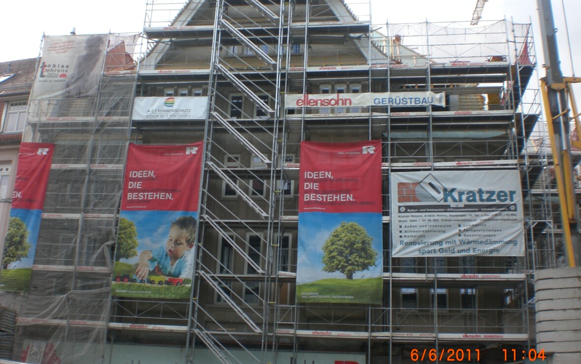 Luger Areal Dornbirn Baugerüst Luger Areal Dornbirn Baugerüst