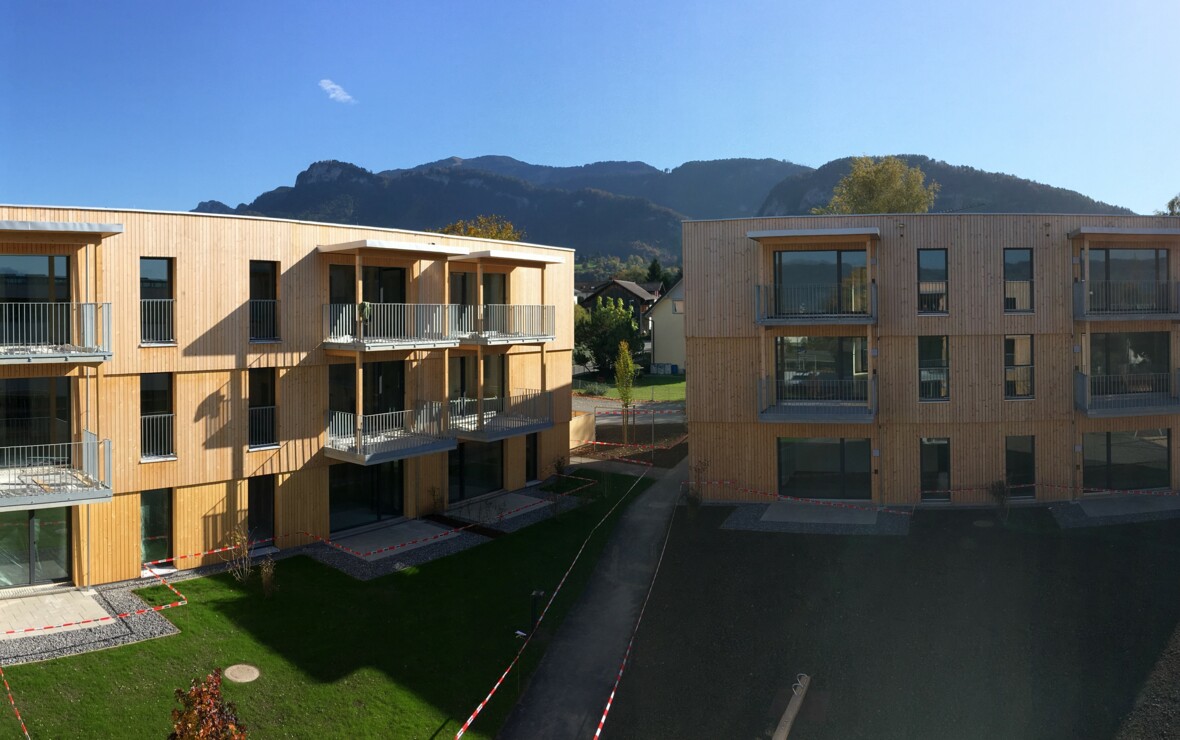 Die Wohnanlage Blattur in Götzis. Die Wohnanlage Blattur in Götzis.