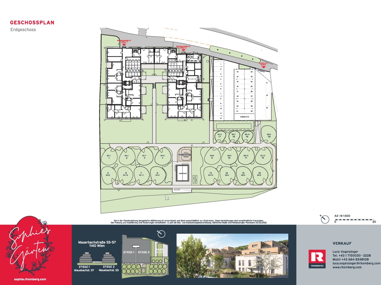 Geschossplan EG+Parkplatz