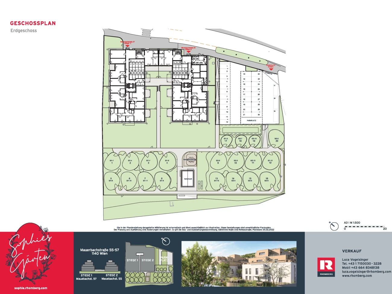 Geschossplan EG+Parkplatz