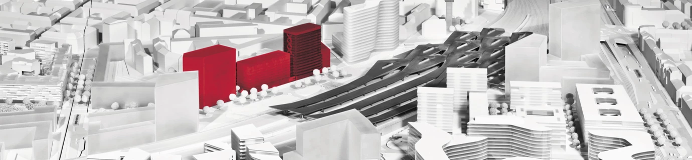 ÖBB Hauptbahnhof Wien Rendering ohne Texturen