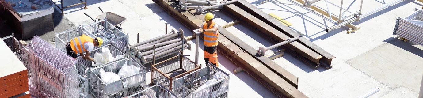 General- und Totalunternehmer Rhomberg Bau Vogelperspektive von Baustelle