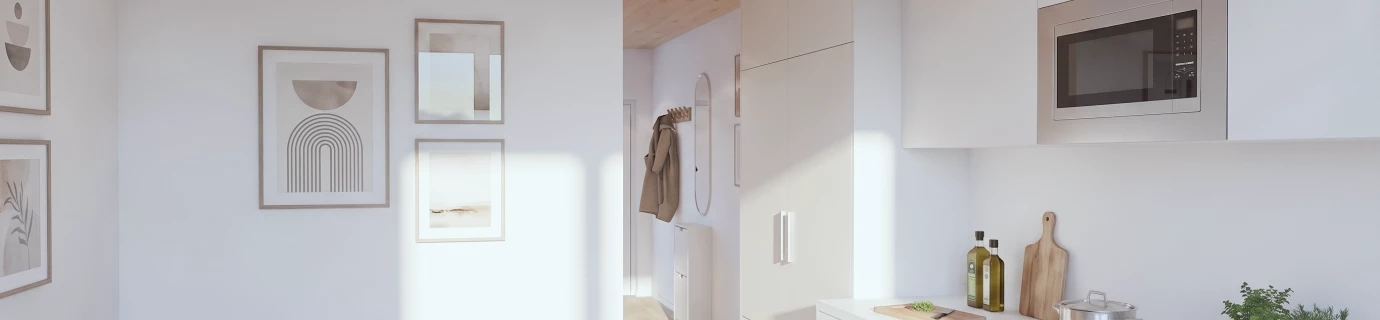 Innenvisualisierung_t29 Studioapartments_Wohnbereich