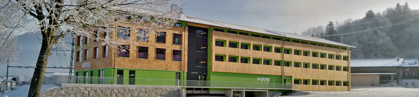 Explorer Hotel St. Johann i. Tirol GU Projektbau Aussenansicht