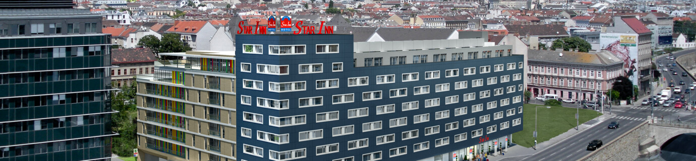 Star Inn Hotel Wien Schönbrunn*** und Wohnheim Vogelperspektive