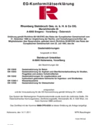 EG Konformitätserklärung Rhomberg Steinbruch GmbH & Co OG EG Konformitätserklärung Rhomberg Steinbruch GmbH & Co OG