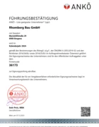 ANKÖ Führungszertifikat 2023 Rhomberg Bau GmbH
