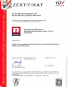ISO 9001 QM, ISO 14001 UM Rhomberg Bau Wien GmbH