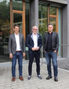 The management of the Rhomberg Bau Group (from left to right): Tobias Vonach (CFO), Dipl.-Ing. Hubert Rhomberg (CEO), Matthias Moosbrugger, MBA (CTO). The management of the Rhomberg Bau Group (from left to right): Tobias Vonach (CFO), Dipl.-Ing. Hubert Rhomberg (CEO), Matthias Moosbrugger, MBA (CTO).