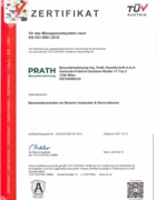 ISO 9001 QM Bauunternehmung Ing. Prath GmbH