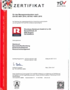 ISO 9001 QM, ISO 14001 UM Rhomberg Steinbruch GmbH