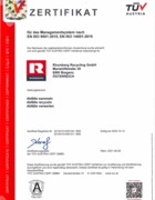 ISO 9001 QM, ISO 14001 UM Rhomberg Recycling GmbH