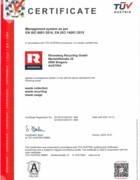ISO 9001 QM, ISO 14001 EM Rhomberg Recycling GmbH ISO 9001 QM, ISO 14001 EM Rhomberg Recycling GmbH