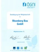 ÖGNI Ethische Unternehmenszertifizierung Rhomberg Bau GmbH D