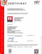 ISO 9001 QM, ISO 14001 UM Rhomberg Bau GmbH D