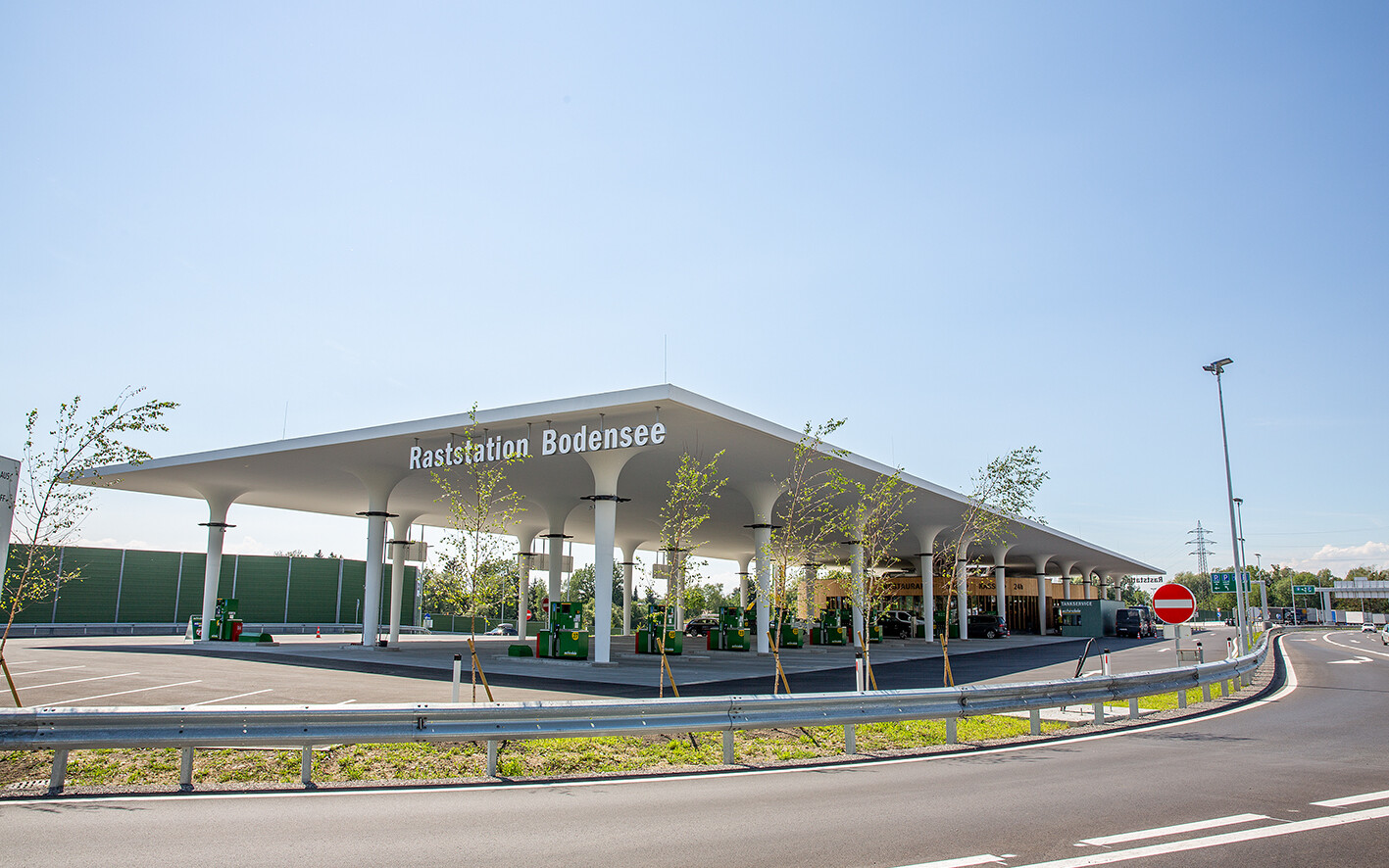 Die fertiggestellte Raststation Bodensee Hörbranz. Die fertiggestellte Raststation Bodensee Hörbranz.
