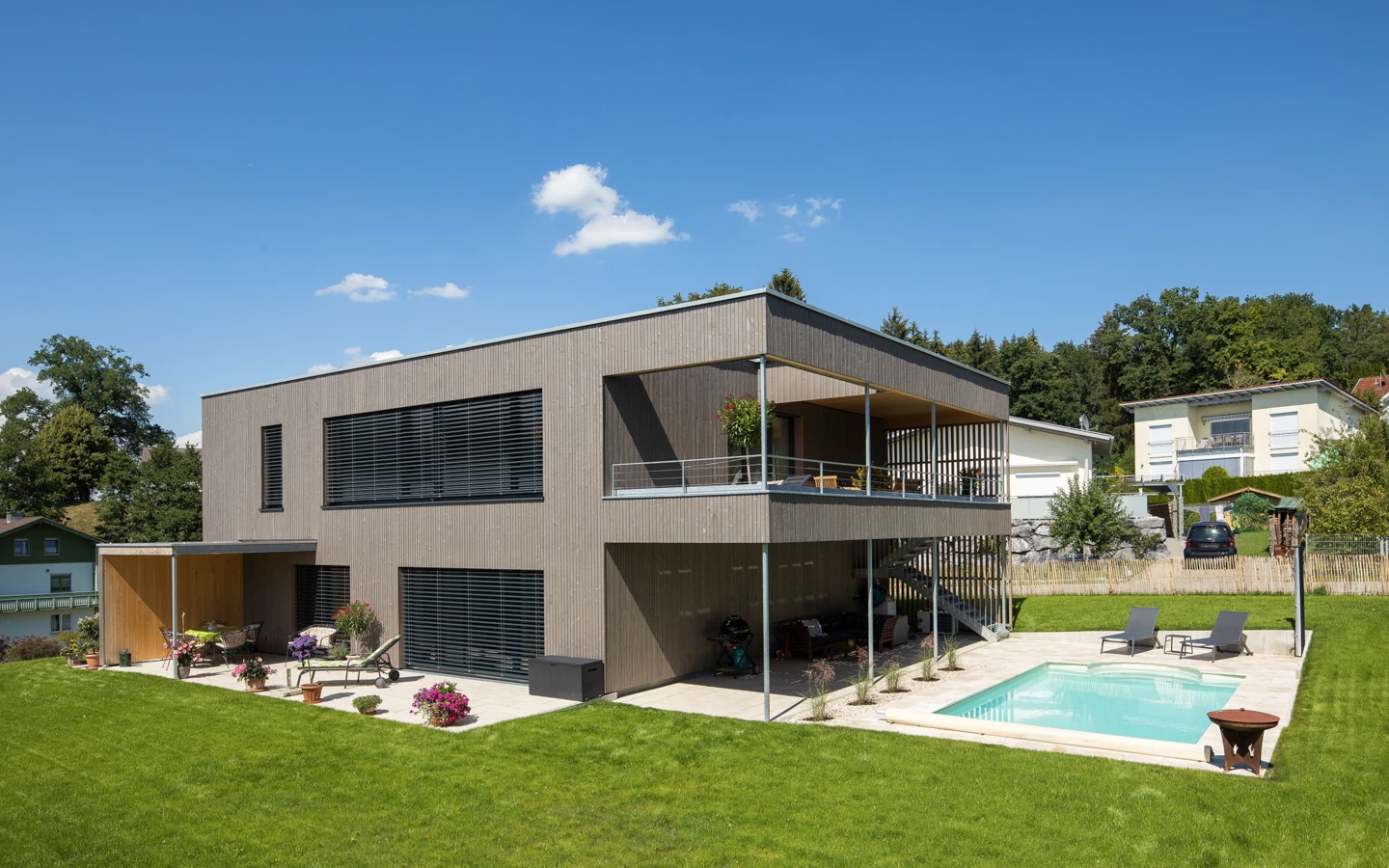 Das sanierte und erweiterte Generationenhaus in Hohenweiler (© Dietmar Walser) Das sanierte und erweiterte Generationenhaus in Hohenweiler (© Dietmar Walser)