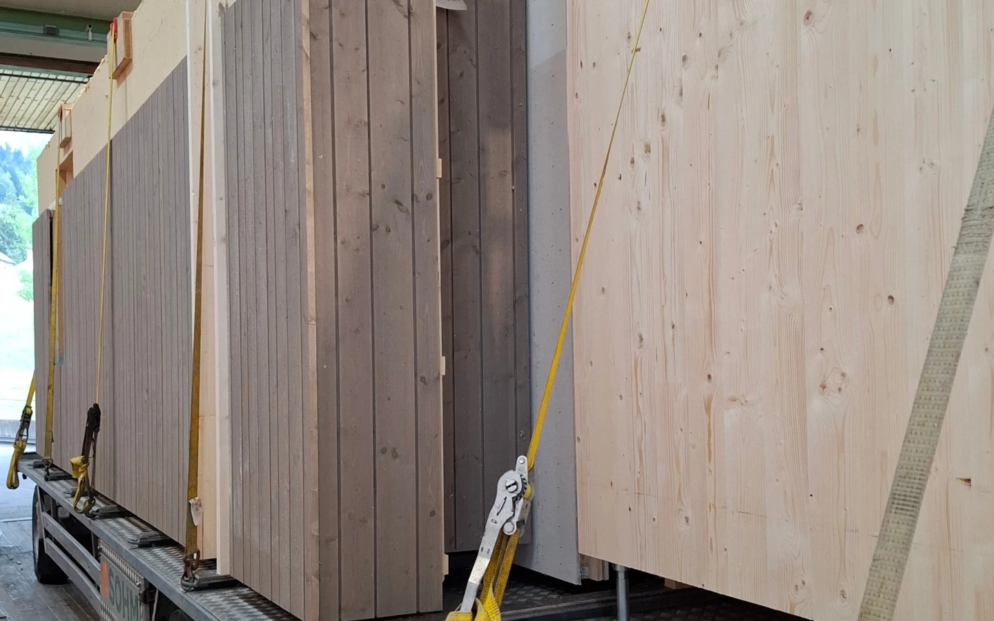 Haus B Abbund Holzbau Wände