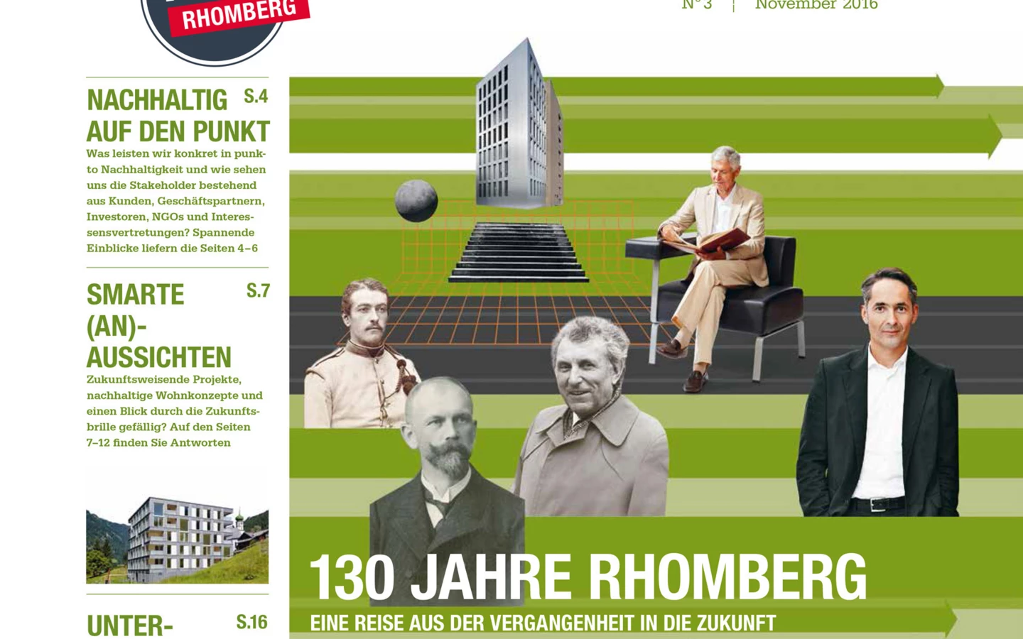 Gewinner mit 28 Seiten: Der „SinnEntFalter“ der Rhomberg Gruppe wurde in Berlin im Rahmen des „Econ Megaphon Award 2018“ ausgezeichnet.