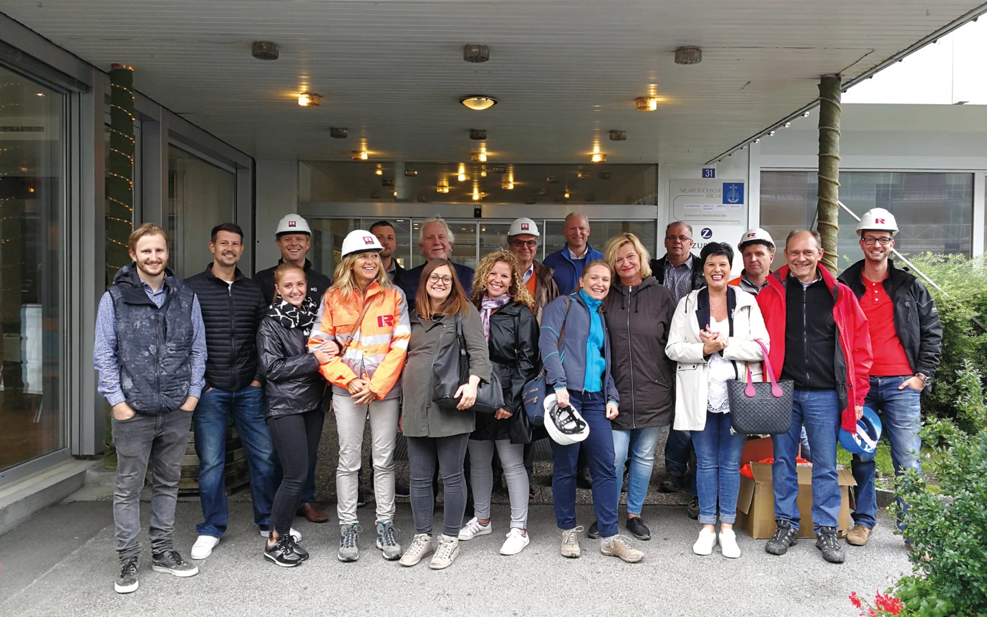 Das Team der Rhomberg Bau AG auf Baustellenbesuch in Ilanz