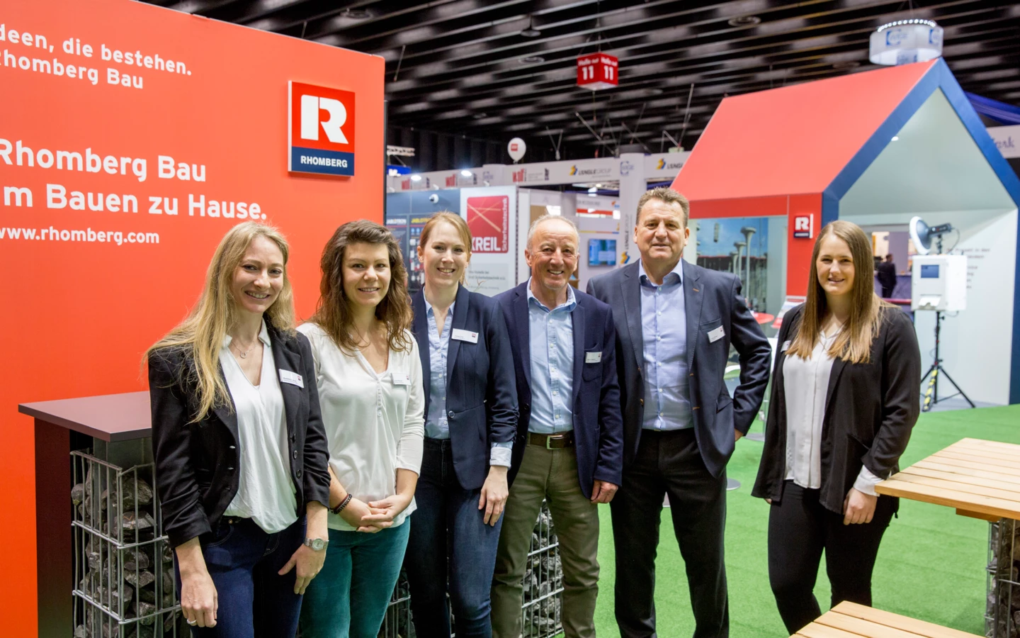 Unser Team vor Ort bei der com:bau 2018