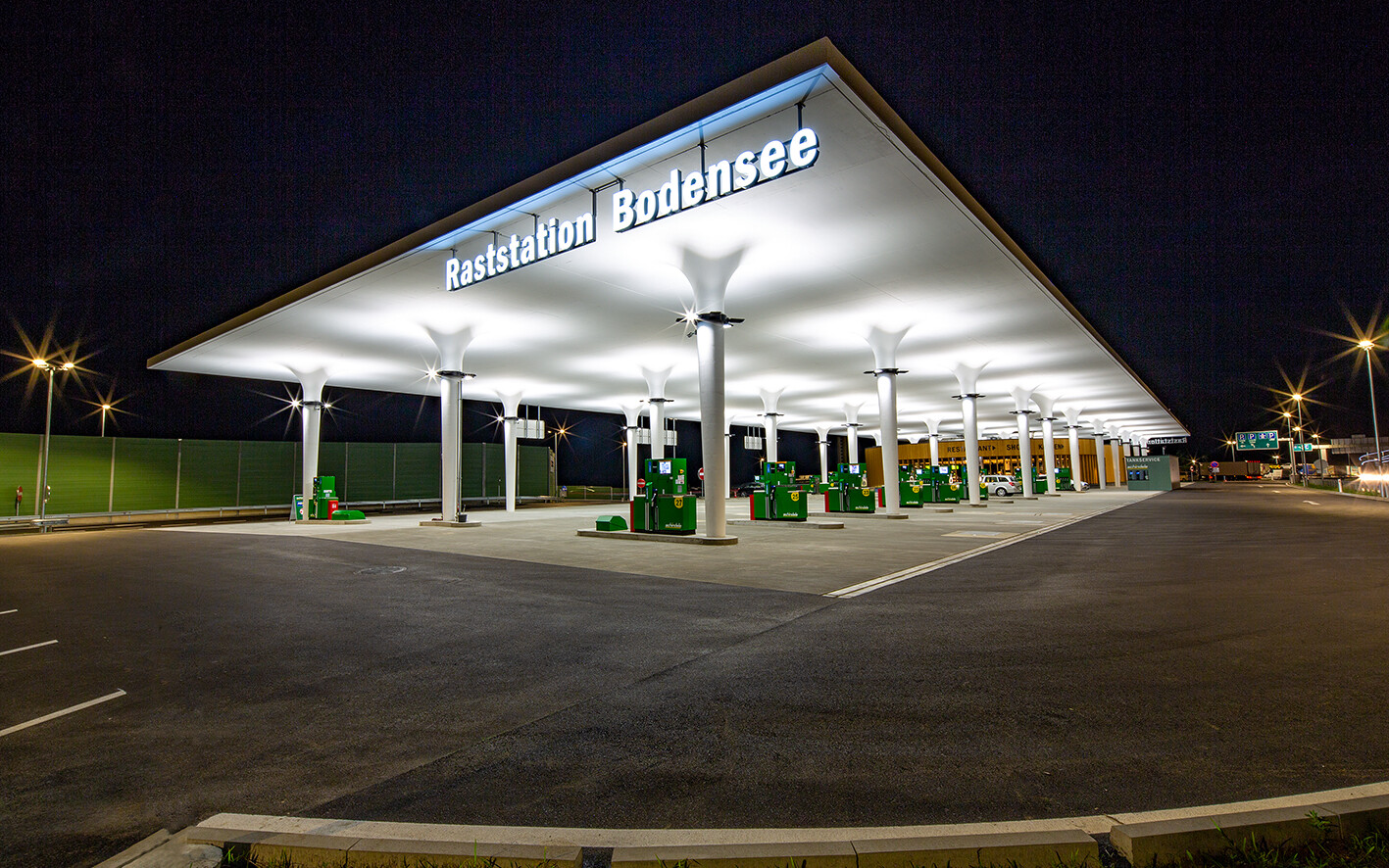 Die fertiggestellte Raststation Bodensee Hörbranz. Die fertiggestellte Raststation Bodensee Hörbranz.