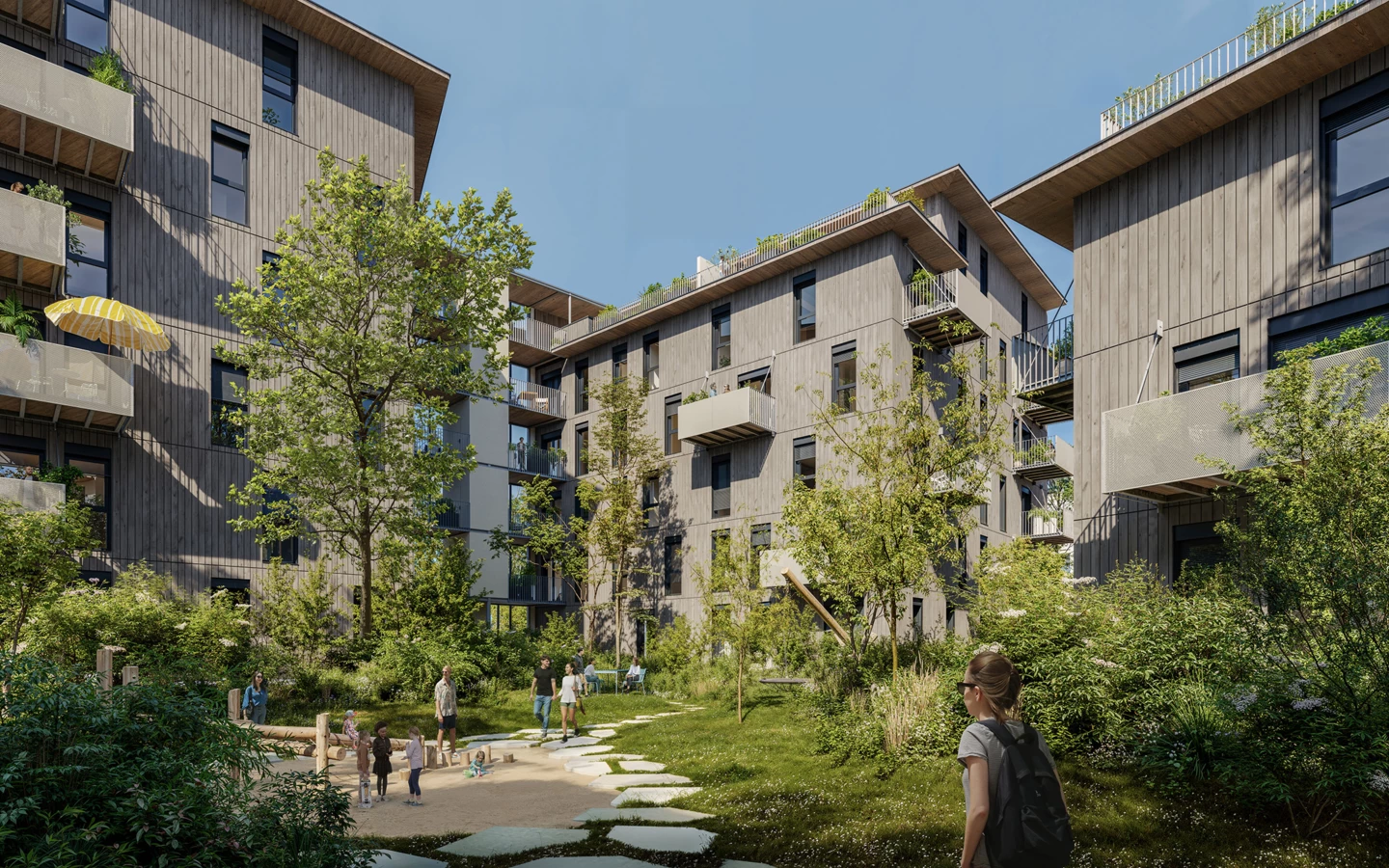 „Baustart für das neue Südtiroler Quartier: Im Zentrum der Anlage mit rund 500 Wohneinheiten bietet eine grüne Mitte den künftigen Bewohner:innen hohe Aufenthaltsqualität.“ Bild: © BUWOG / InfinityEleven