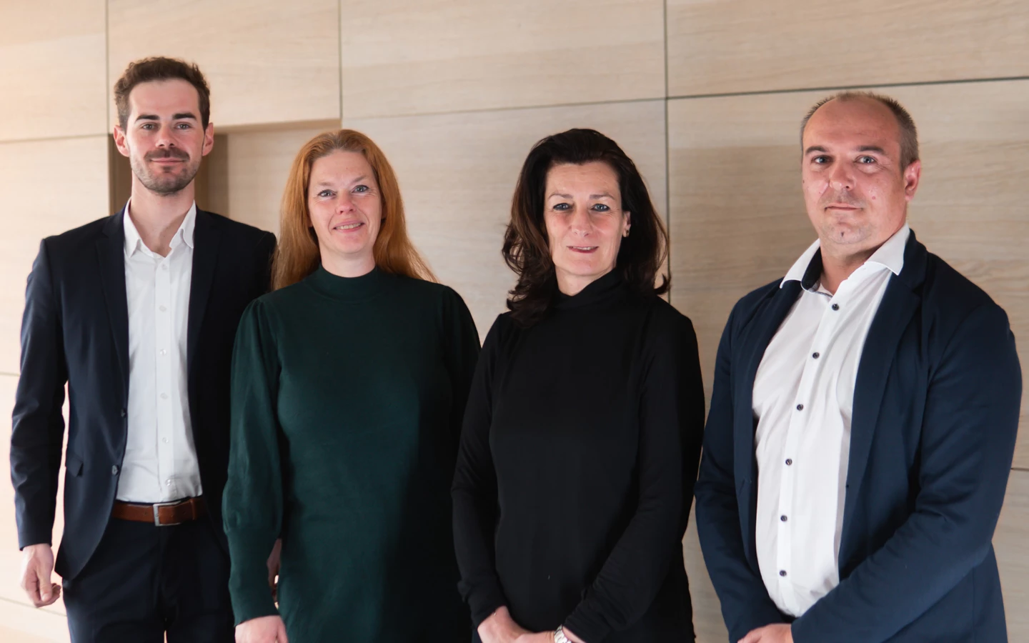 Lenken die Geschicke der Rhomberg Bau Wien (v. l. n. r.): Simon Battlogg, Anja Forster, Irene Weidmann, Jürgen Kainz.