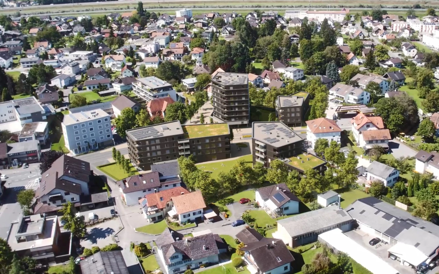 „Attraktives Tor zum Kerngebiet“: Rhomberg Bau, Alpenländische und Raiba starten neue Quartiersbebauung im Lustenauer Rheintal.