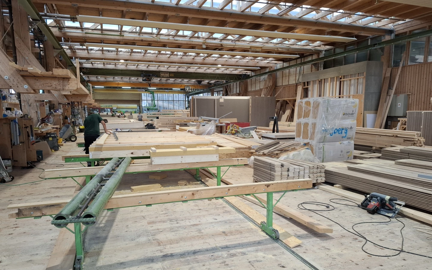 Haus B Abbund Holzbau Wände 2