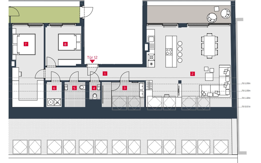 STIEGE 1, TÜR 12 _ 5.OG STIEGE 1, TÜR 12 _ 5.OG