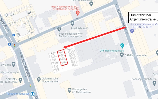 Parkplatzzufahrt Parkplatzzufahrt