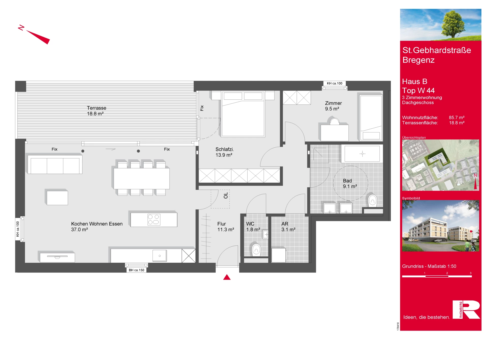 Grundriss Top W44 M 1-50