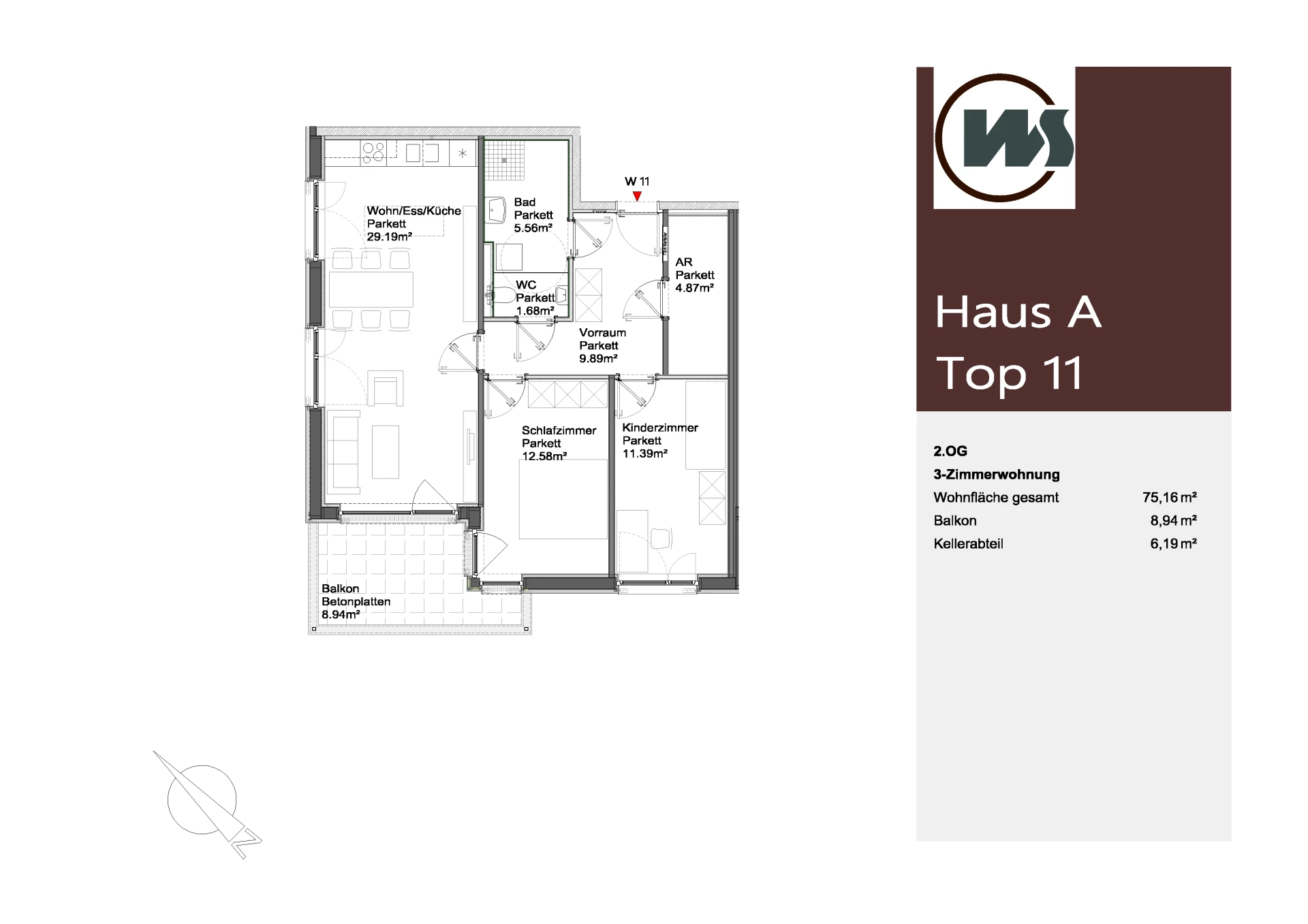 Verkaufsplan Top W11