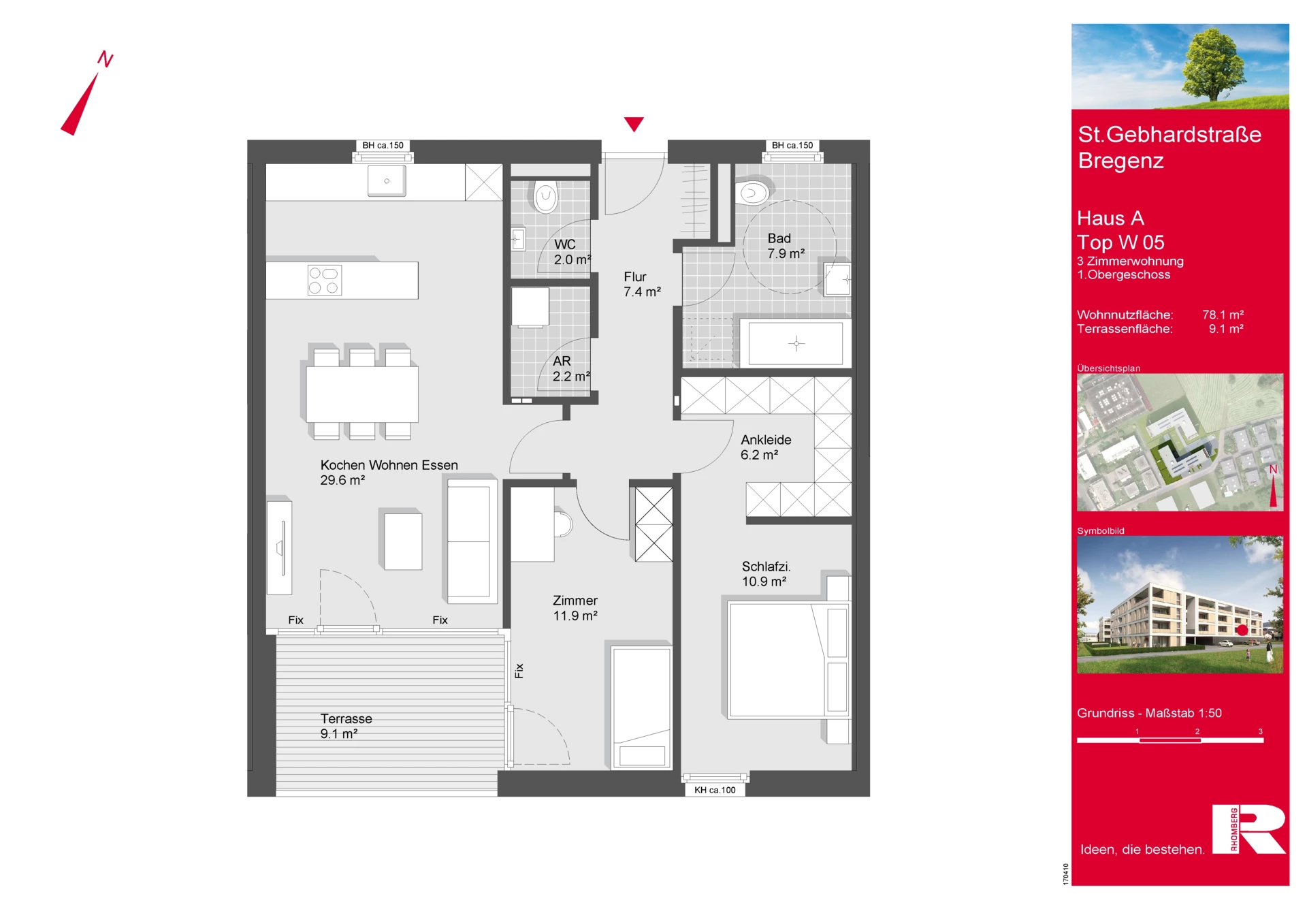 Grundriss Top W05 M 1-50