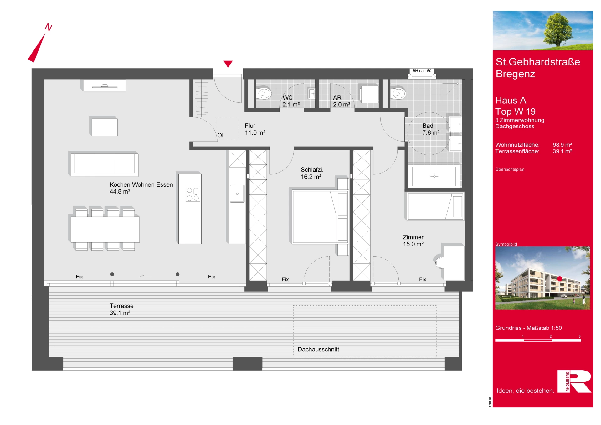 Grundriss Top W19 M 1-50