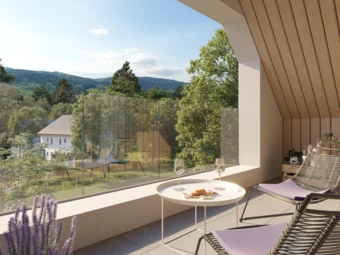 Duett Loggia Masterbedroom mit Blick nach draußen