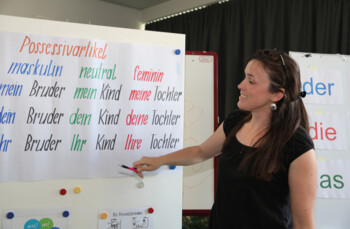 A German course was offered for employees with migration background with a lot of engagement. 