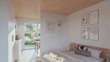 Innenvisualisierung_t29 Studioapartments_Schlafen
