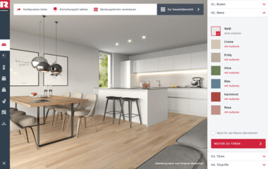 In der digitalen Zukunft angekommen: Mit dem neuen Wohnungskonfigurator von Rhomberg Bau können Kunden die zukünftige Wohnung spielend leicht gestalten und verschiedene Ausstattungsvarianten ausprobieren. In der digitalen Zukunft angekommen: Mit dem neuen Wohnungskonfigurator von Rhomberg Bau können Kunden die zukünftige Wohnung spielend leicht gestalten und verschiedene Ausstattungsvarianten ausprobieren.