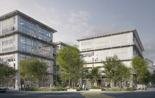 Bis Ende 2028 realisiert die Rhomberg Bau AG mit dem YOND Campus auf dem Albis-Areal im Zentrum Zürichs ein Leuchtturmprojekt für zukunftsfähige Gewerbeimmobilien. Bild: SLIK Architekten/SQR Studio