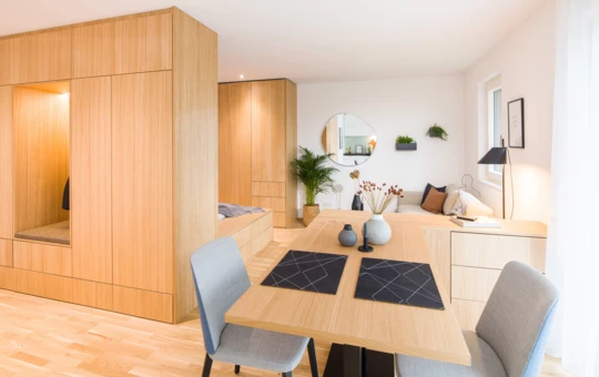 Clevere Grundrissplanung, komplett ausgestattet: Rhomberg Bau hat die ersten Micro-Apartments in Vorarlberg fertiggestellt. Clevere Grundrissplanung, komplett ausgestattet: Rhomberg Bau hat die ersten Micro-Apartments in Vorarlberg fertiggestellt.
