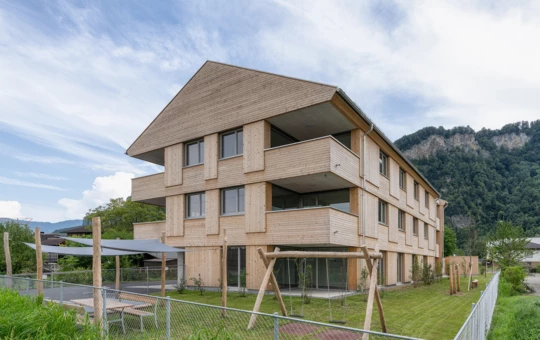 Neues Wohnen in Holz, Part I: Die Wohnanlage von WS und Rhomberg Bau in der Radetzkystraße, Hohenems. Foto: Julian Forte Fotografie