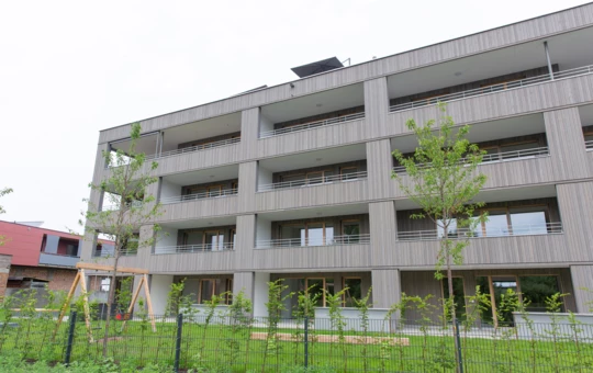 Auch Vorarlberger Privatleute bereichern den Wohnungsmarkt im Ländle: Hier die neue Anlage in der Lustenauer Blumenaustraße, in der 17 Mietparteien ein neues Zuhause gefunden haben.