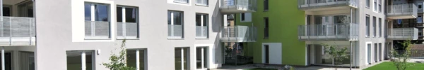 Die Wohnanlage "Wohnen am Michelsberg" in Ulm