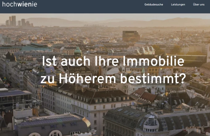 So siehts aus: Unter www.hochwienie.at können Immobilienbesitzer in der Hauptstadt schnell und bequem prüfen, ob und wie sich ihr Eigentum aufstocken lässt.