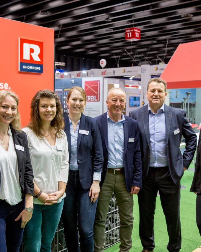 Unser Team vor Ort bei der com:bau 2018