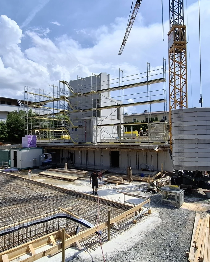 Haus B Fertigstellung Betonarbeiten